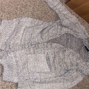 SHEIN Light Gray Marled Chunky Knit Cardigan